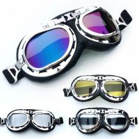 Windproof Motorcycle Helmet Glasses Leather Safety Protective Anti-Glare Goggles Motocross Cross-Country Steampunk Glasses