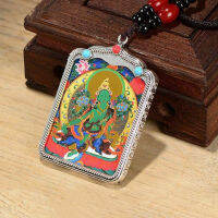 สินค้าใหม่ทิเบตทองดำ Thangka จี้มือวาดเทพเจ้าแห่งความมั่งคั่งสีเหลืองเจ้าแม่กวนอิม Maitreya สร้อยคอกล่อง Gauu ห่วงโซ่เสื้อกันหนาววินเทจ .