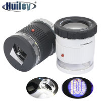 เครื่องประดับ Loupe 3 LED 3แสง UV เครื่องวัดมีจอแสดงผลการขยาย30x แว่นขยายสำหรับระบุแสตมป์โบราณสกุลเงิน