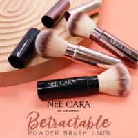 Nee Cara Retractable Powder Brush (mini) #N076 : neecara แปรง ปัดแก้ม ขนนุ่ม ขนาด มินิ