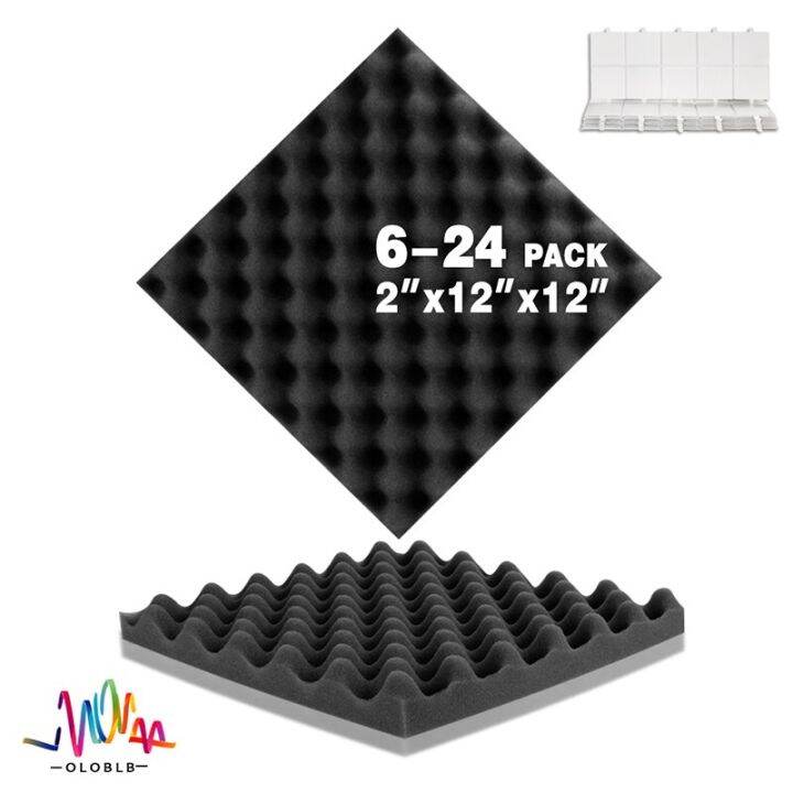 Sound Absorption Treatment Panel 6/12/24pcs Egg Crate Panel Acoustic