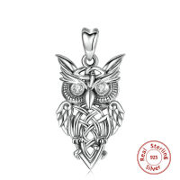 2021EUDORA 925 Sterling Silver Owl Pendant Vintage Silver Series Necklace with clear CZ Crystal Fashion Jewelry for Women Man CYD445