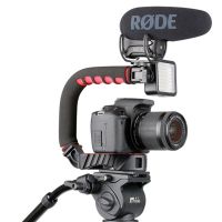 【Chat-support】 Smart Automation U-Grip Cold Shoe Mount Stabilizer Handle Grip Rig Photo Studio Set พร้อมไมโครโฟนสำหรับสมาร์ทโฟน Dslr