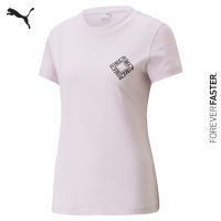 PUMA PRIME/SELECT - เสื้อยืดคอกลมผู้หญิง SWxP Graphic Tee สีม่วง - APP - 53573598