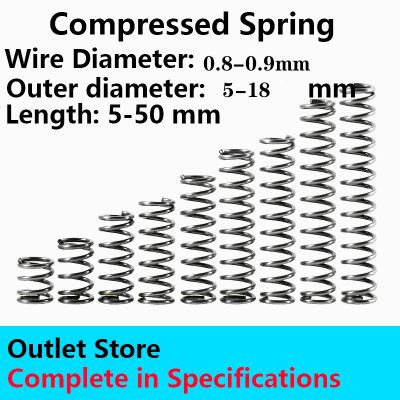 ❅ Rotor Pressure Spring Compressed Spring Big and small Spring Line Diameter 0.8-0.9mm External Diameter 5-18mm