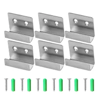 6 PCS Hanging Picture Painting Mirror Hooks Stainless Steel Interlocking Hangers Photo Frame Hooks with 12 Screws and 12 Sticks