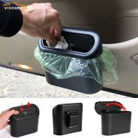 VEHICAR Car Trash Bin Portable Hanging Mini Bin Garbage Storage Box Square Pressing Type Trash Can Auto Interior Accessories