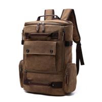 Mens Backpack Vintage Canvas Backpack School Bag Mens Travel Bags Large Capacity Backpack Laptop Backpack Bag Rucksack