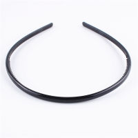 Women Hair Hoop Headband with Tooth Hair Comb Glossy Black Head Band Hair Band Scrunchie Headwear Hoops Hair Accessories