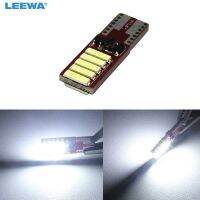 LEEWA 2pc White T10 W5W 5W 10 SMD 7020 Chip Canbus No Error Car Clearance Lamp Reading LED Light 6500K 400lm CA5315