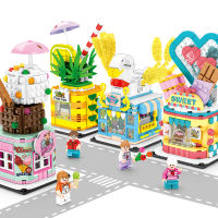 Baby SEMP Building Block โคมไฟโคมไฟ Light Fruit Street View Gift House โต๊ะเด็กเครื่องประดับตกแต่ง