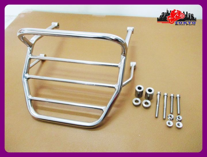 honda-ct125-hunter-cub-125cc-year-2020-2021-headlinght-top-frout-carrier-stainless-ตะแกรง-ไฟหน้า-งานสแตนเลสทุกชิ้น-ทุกน็อต-คุณภาพดีมาก