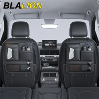 BLALION Napa Leather กระเป๋าเก็บของในรถ ที่เก็บของหลังเบาะ พร้อมกล่องกระดาษทิชชู ที่ใส่ถ้วยน้ำและถุงตาข่าย