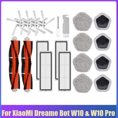20Pcs Main Side Brush HEPA Filter Mop Cloth and Mop Holder for XiaoMi Dreame Bot W10&amp;W10 Pro Robot Vacuum Cleaner Replacement A