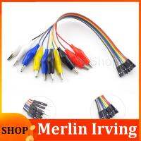 Merlin Irving Shop Double-ended Eclectic Alligator Clip Male Female Jumper Wire 10 pin 20cm Test Lead Connection DIY