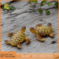 Shao 2pcs MINI Sea Turtle รุ่นเรซินเต่าตุ๊กตาปลาถังตกแต่งขนาดเล็ก