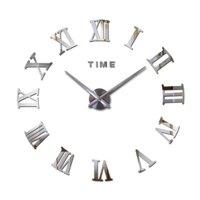 [24 Home Accessories] ข้อเสนอพิเศษ3d นาฬิกาควอตซ์ขนาดใหญ่แบบทำมือนาฬิกาชีวิตที่ทันสมัยสติกเกอร์ตกแต่งห้องนั่งเล่นบ้าน