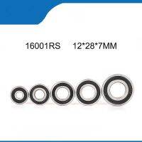 High Quality Bearing 5/10PCS 16001RS 16001-2RS RubberSealingCorrosion Resistielded 12x28x7 MM Deep Groove Ball bearing ABEC-1 Axles  Bearings Seals