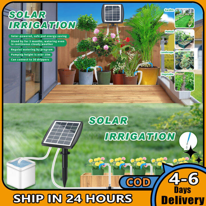 Solar Drip Automatic Irrigation Kit Rechargeable Self Watering