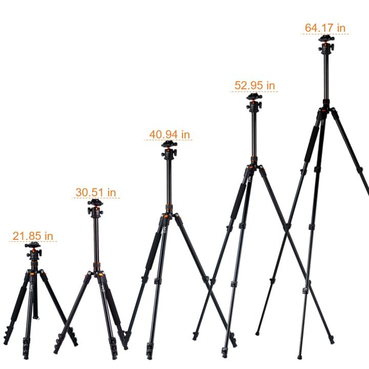 k-amp-f-ขาตั้งกล้องมืออาชีพ64-17นิ้ว-dslr-ขนาดกะทัดรัดแบบพกพาอลูมิเนียมพร้อม360หัวลูกบอลองศา