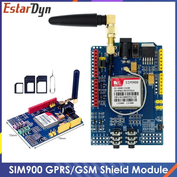 Sim900 Gprsgsm Shield Development Board Quad Band Module For Arduino Compatible Lazada 