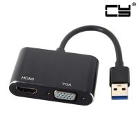 Chenyang USB 3.0 &amp; 2.0 to HDMI-compatible &amp; VGA HD Converter Adapter Cable 1080 P External Graphics Card for Windows