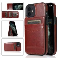 ∋❁❆ Wallet Phone Case Business Flip Cover Leather Card Pocket Back Cover for iPhone 14 13 12 Mini 11 Pro Max SE XS XR X 6 7 8 Plus