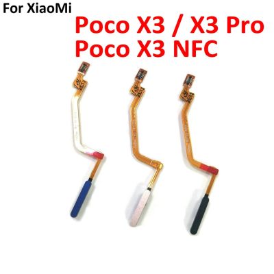 Touch ID Fingerprint Sensor Flex Repalcement สําหรับ Xiaomi Poco X3 NFC / Poco X3 Pro ปุ่มเมนูหลัก Flex Cable