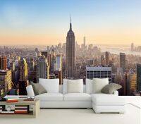 ❉∏▽ Decorative wallpaper High rise city building background wall painting