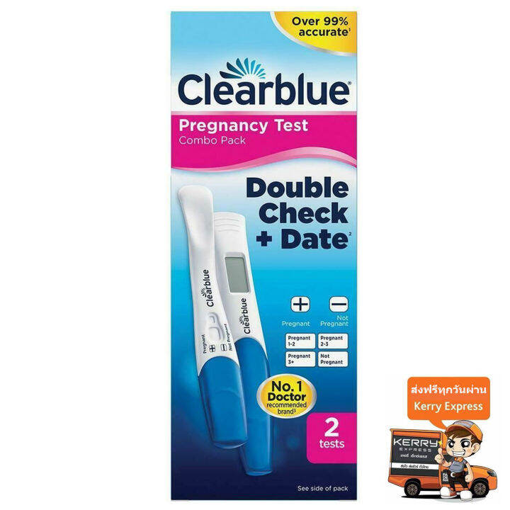 Clearblue ชุดตรวจผลการตั้งครรภ์ดิจิตอล+ชุดตรวจซับเปลี่ยนสี ทั้งหมด 2 ...