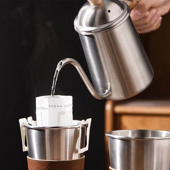 650ml-thickened-stainless-steel-gooseneck-spout-with-wooden-handle-coffee-kettle