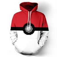 Hoodies Men/Women Streetwear Hip Hop Sweatshirts Men 3D Print Pokeball Casual Loose Traksuit Pullover Hoody