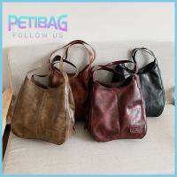 PETIBAG แฟชั่น วินเทจ เดินทาง พกพาสะดวก กระเป๋าถือยอดนิยม กระเป๋าสะพายข้าง กระเป๋าถือ หนังนิ่ม