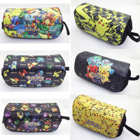 Pokémons เคสดินสอลายการ์ตูนสำหรับเด็กหญิงเด็กชายความจุสูงสุดกระเป๋าใส่ดินสอกล่องเครื่องเขียนการเรียนรู้ของนักเรียน0000