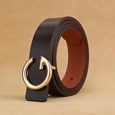 Luxury Designer WomensGenuine Leather Belt Metal alloy buckle Belts Women Female Cowskin LeatherWaist Belt Clothing Accessories