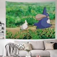 [Ready Stock] Free Installation Tools Japanese Anime My Neighbor Totoro Series Wall Tapestry ins Rental House Transformation Must-Have Bedroom Bedside Decoration Background Cloth