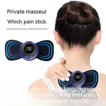 EMS Electric Pulse Neck Massager Cervical Massage Patch Back Sticker Muscle  Stimulator Portable Relief Pain Relax Massageador