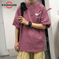 KYUSHUAD เสื้อยืดผู้ชายเสื้อยืดผู้ชายแฟชั่นแขนสั้นเสื้อยืดลำลองใหม่