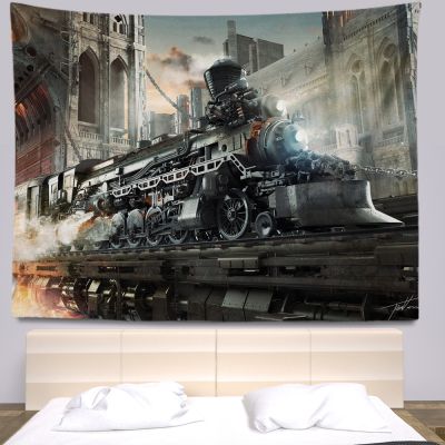 【CW】♞  Steampunk Anime Tapestry Room Decoration Wall Hanging Bohemia Aesthetics
