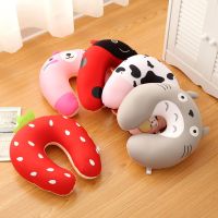 ┋▣▩ New invention comfortable Multi-Color Cartoon U Shaped Office Flight neck travel pillow automatic Neck Support Head Rest Cushion