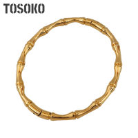 TOSOKO Stainless Steel Jewelry Tenacious Bamboo Knot Button celet Womens Fashion celet BSZ220