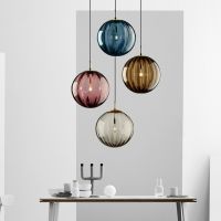 ETXModern Led Pendant Lamp Nordic Hanging Lights Glass Ball Lighting Fixtures Home Bedroom Living Room Suspension Luminaires Shop