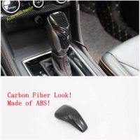 Lapetus Gear Shift Knob Head Handball Cover Trim Fit For Subaru XV Crosstrek 2017 - 2021 Auto Accessories ABS Carbon Fiber Look