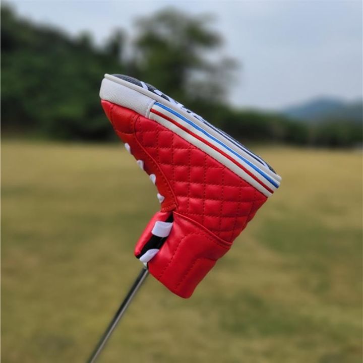 2021-shoe-style-golf-blade-putter-head-cover-pu-golf-club-head-cover-4-colors-unisex