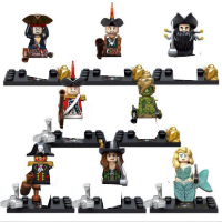 WUHUI 8ชิ้นPirates Of The Caribbeanตุ๊กตุ่นตัวเล็กอาคารชุดของเล่นบล็อกตัวต่อBlack Pearl Mermaidตัวเลขของเล่นอิฐก่อสร้างสำหรับโรงเรียนเด็กอายุ3 + เด็กของเล่นเข้ากันได้ดีกับแบรนด์ทั้งหมด