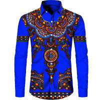 【YY】Trendy African Mens Turn Down Collar Shortfull Sleeve Shirt Plus Size Men Ethnic Primitive Tribal 3D Printed Button Blouses