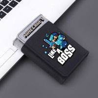 Minecraft Minecraft Peripheral Wallet Creeper Childrens Cartoon Wallet Student Canvas Coin Purse Male 【OCT】