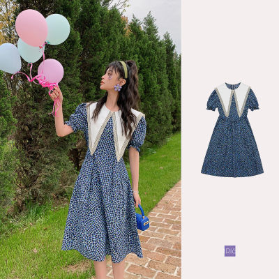 「พร้อมส่ง」「สินค้าลิขสิทธิ์แท้」Iris Fashion IDB109 Summer flowers dress เสื้อผ้าผู้หญิง ชุดเดรส