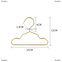 Donglon ที่แขวนเสื้อผ้าโลหะสำหรับสัตว์เลี้ยงทำจากลวดโลหะขนาดเล็กแข็งแรงสำหรับสุนัขแมวสีทองเสื้อแขวนเสื้อผ้าพร้อมร่อง