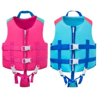 Kids Water Ski Vest Neoprene Swim Trainer Life Jacket Quick Drying Breathable Comfortable for Learn To Swim for Water Sports  Life Jackets